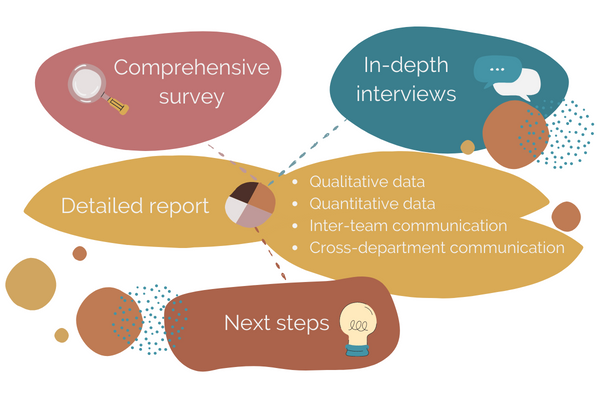 A diagram of the four steps of the product ops assessment