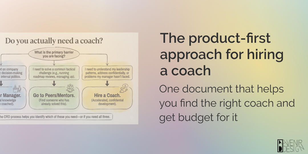 The product-first approach for hiring a coach